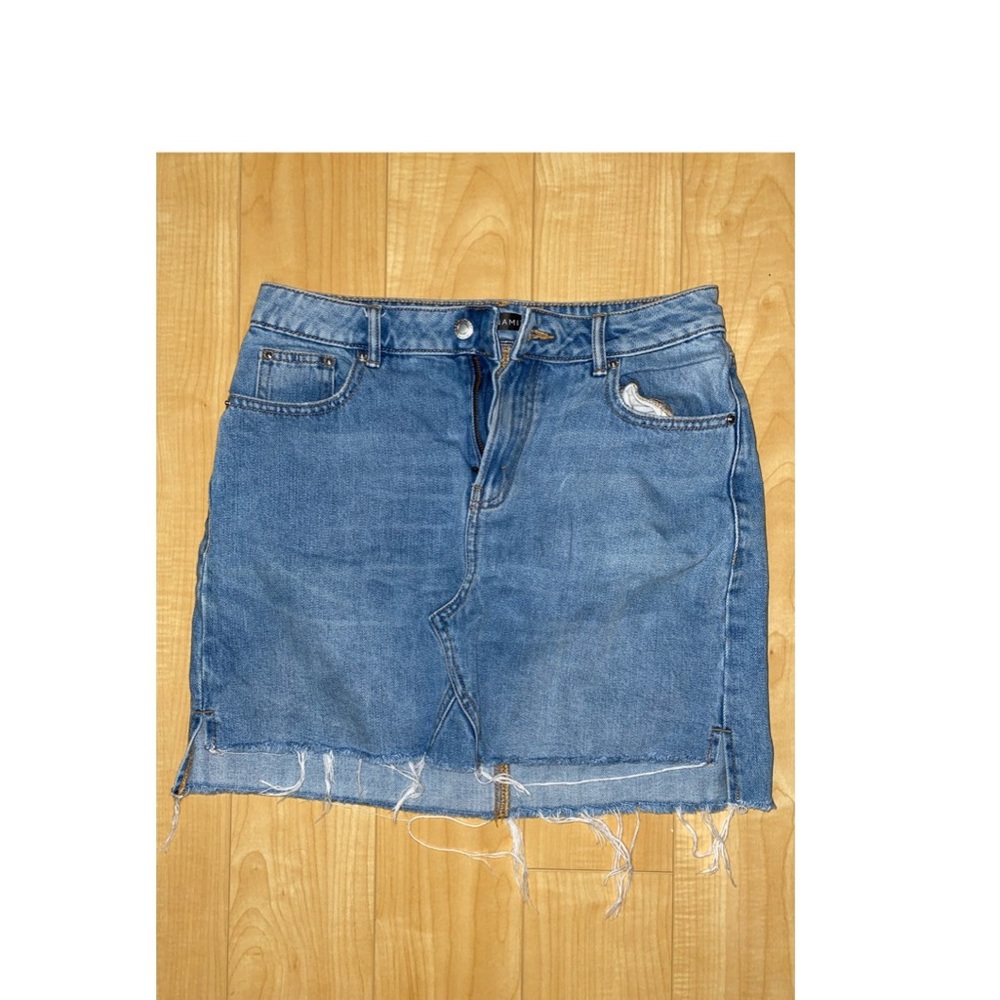 Rip jean skirt
